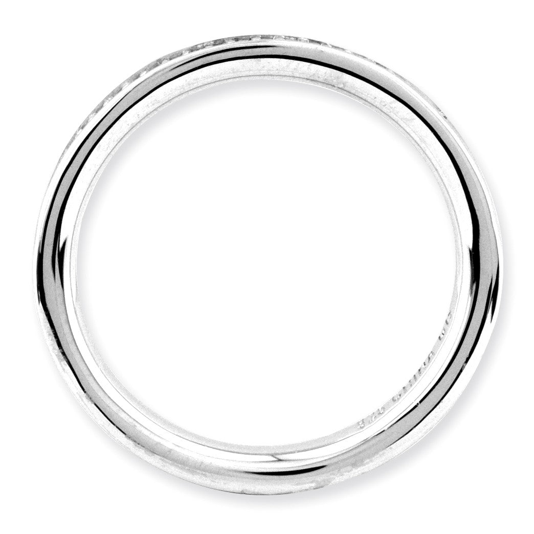 Alternate view of the 2.25mm Stackable Sterling Silver 1/5 Cttw HI/I3 Diamond Band by The Black Bow Jewelry Co.