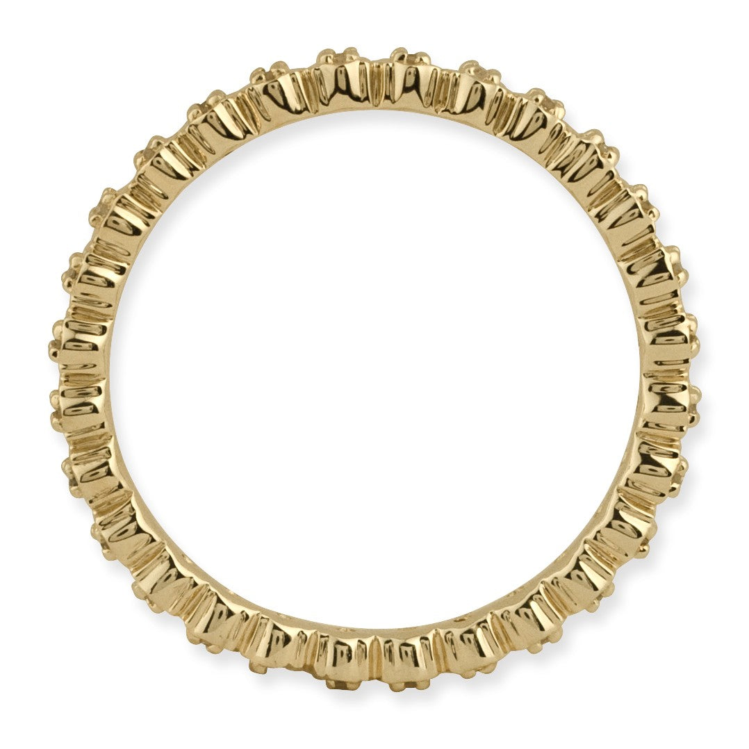 Alternate view of the 14K Gold & Silver Stackable 1/15 Cttw HI/I3 Diamond 2.25mm Band by The Black Bow Jewelry Co.