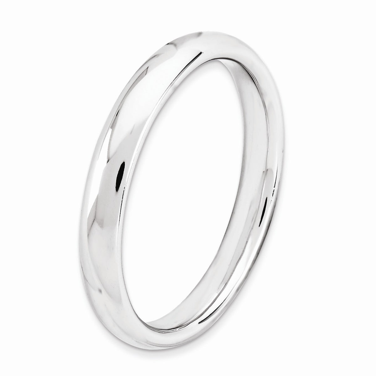 Alternate view of the 3.25mm Sterling Silver Stackable Polished Band, Size 5 by The Black Bow Jewelry Co.