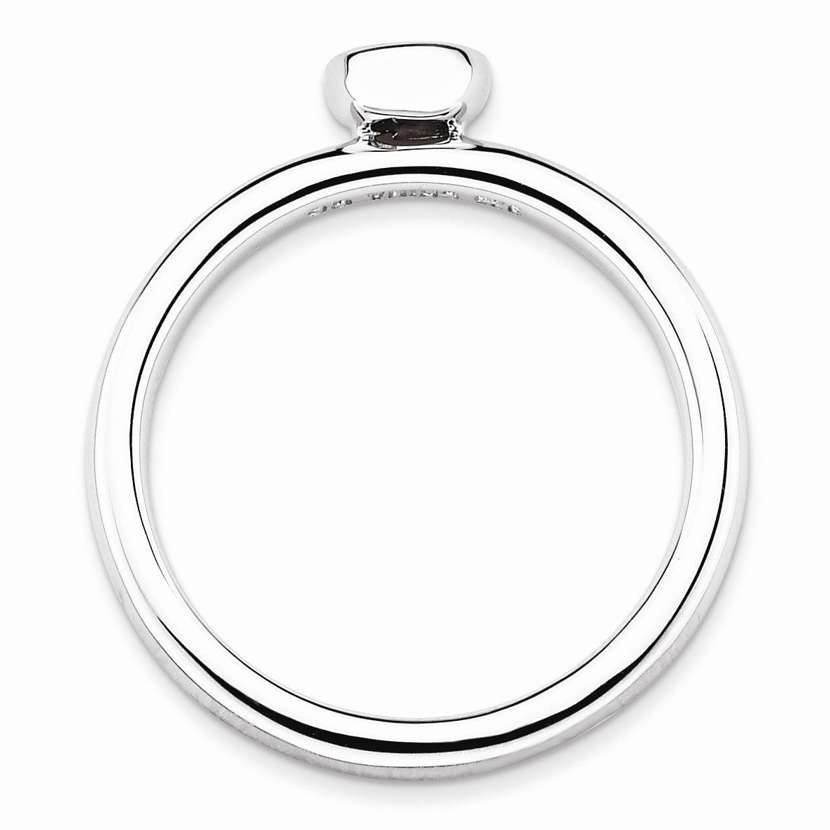 Alternate view of the Stackable Low Profile 4mm Created Ruby Sterling Silver Ring by The Black Bow Jewelry Co.