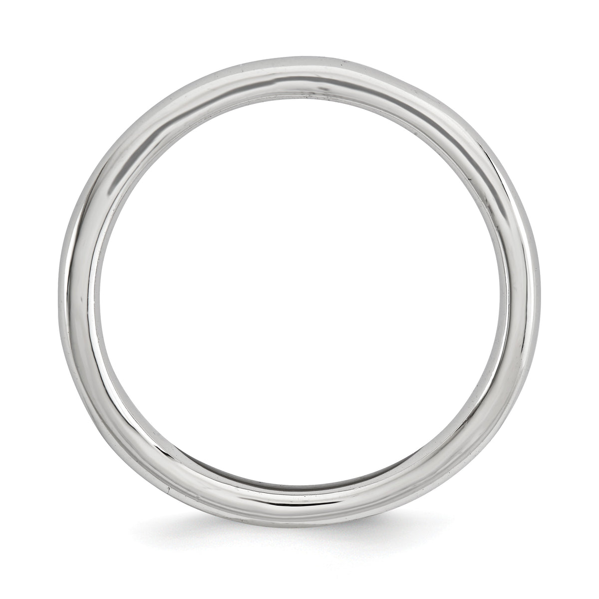 Alternate view of the 2.25mm Stackable Sterling Silver Curved Polished Band by The Black Bow Jewelry Co.