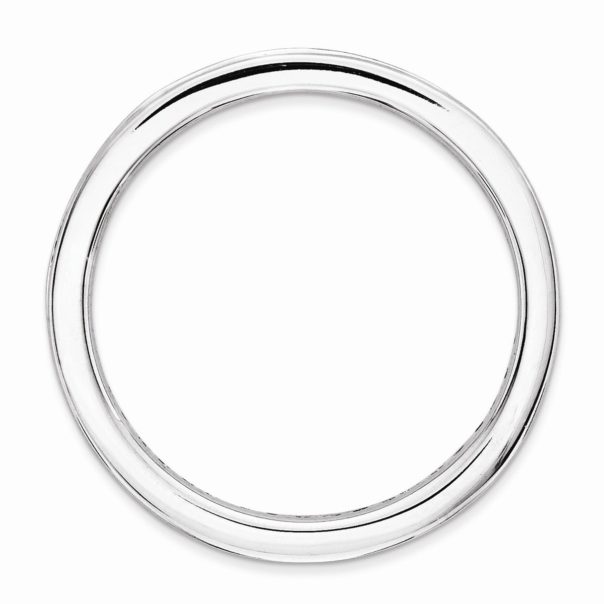 Alternate view of the 2.5mm Sterling Silver Stackable Created Sapphire Channel Eternity Band by The Black Bow Jewelry Co.