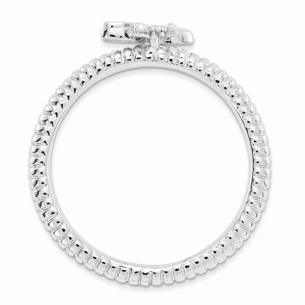 Alternate view of the Sterling Silver Stackable Dragonfly Ring by The Black Bow Jewelry Co.