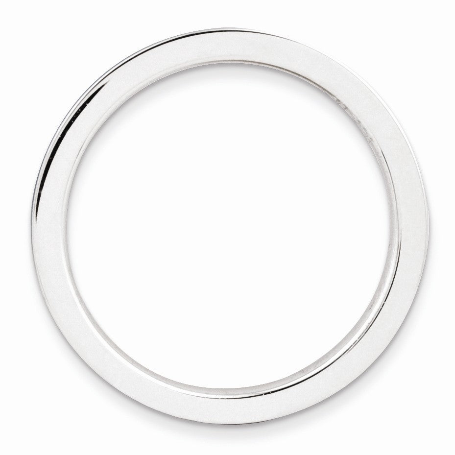 Alternate view of the 1.5mm Sterling Silver Stackable Blue Enameled Band by The Black Bow Jewelry Co.