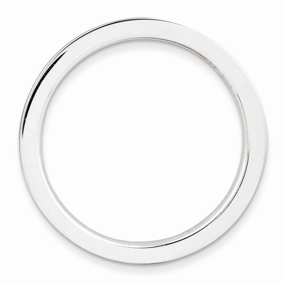 Alternate view of the 1.5mm Sterling Silver Stackable Red Enameled Band by The Black Bow Jewelry Co.