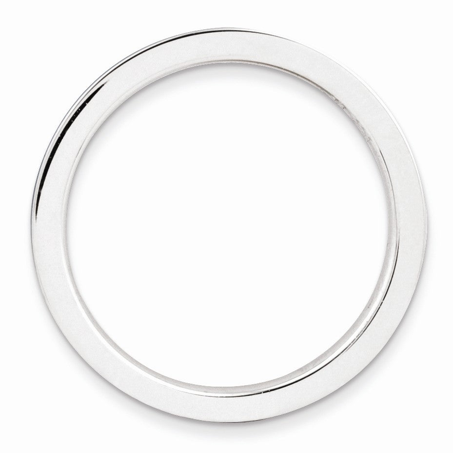 Alternate view of the 1.5mm Sterling Silver Stackable Green Enameled Band by The Black Bow Jewelry Co.