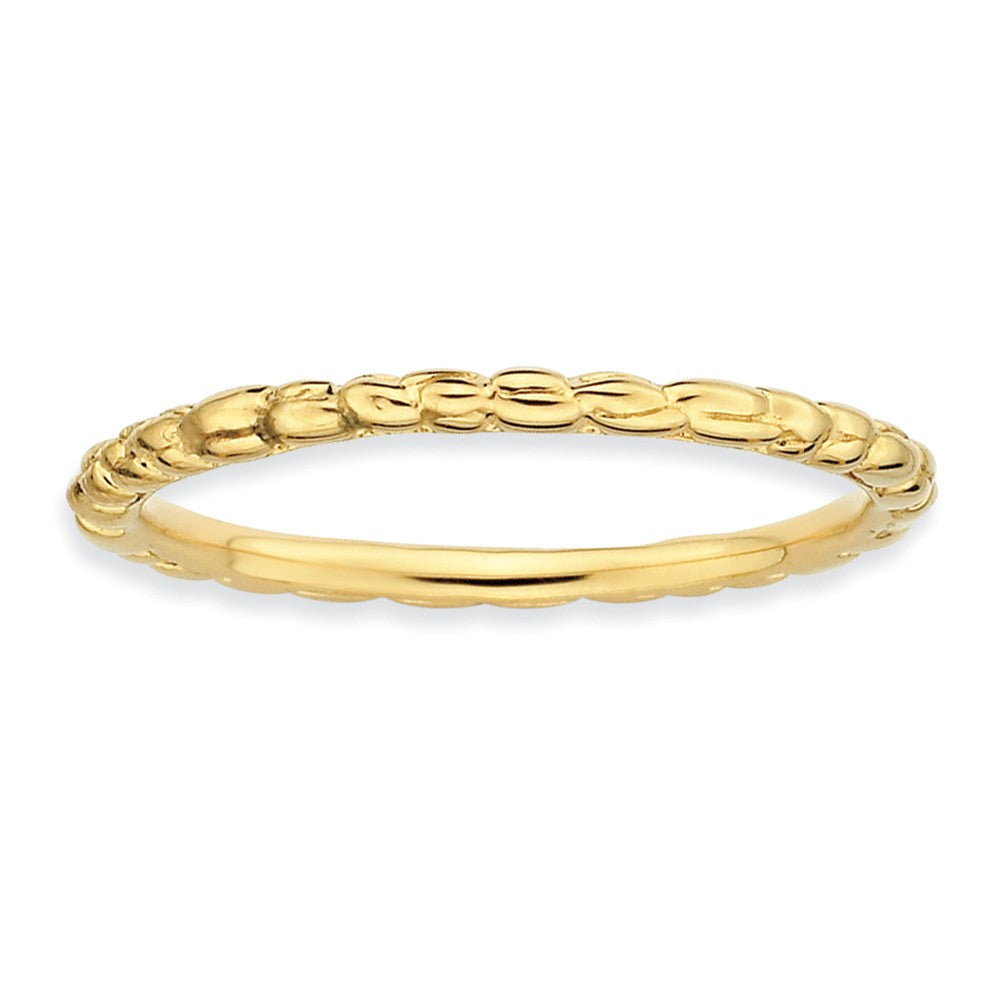 1.5mm Stackable 14K Yellow Gold Plated Silver Band, Item R9526 by The Black Bow Jewelry Co.