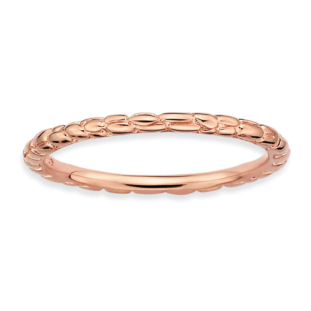 1.5mm Stackable 14K Rose Gold Plated Silver Band, Item R9528 by The Black Bow Jewelry Co.