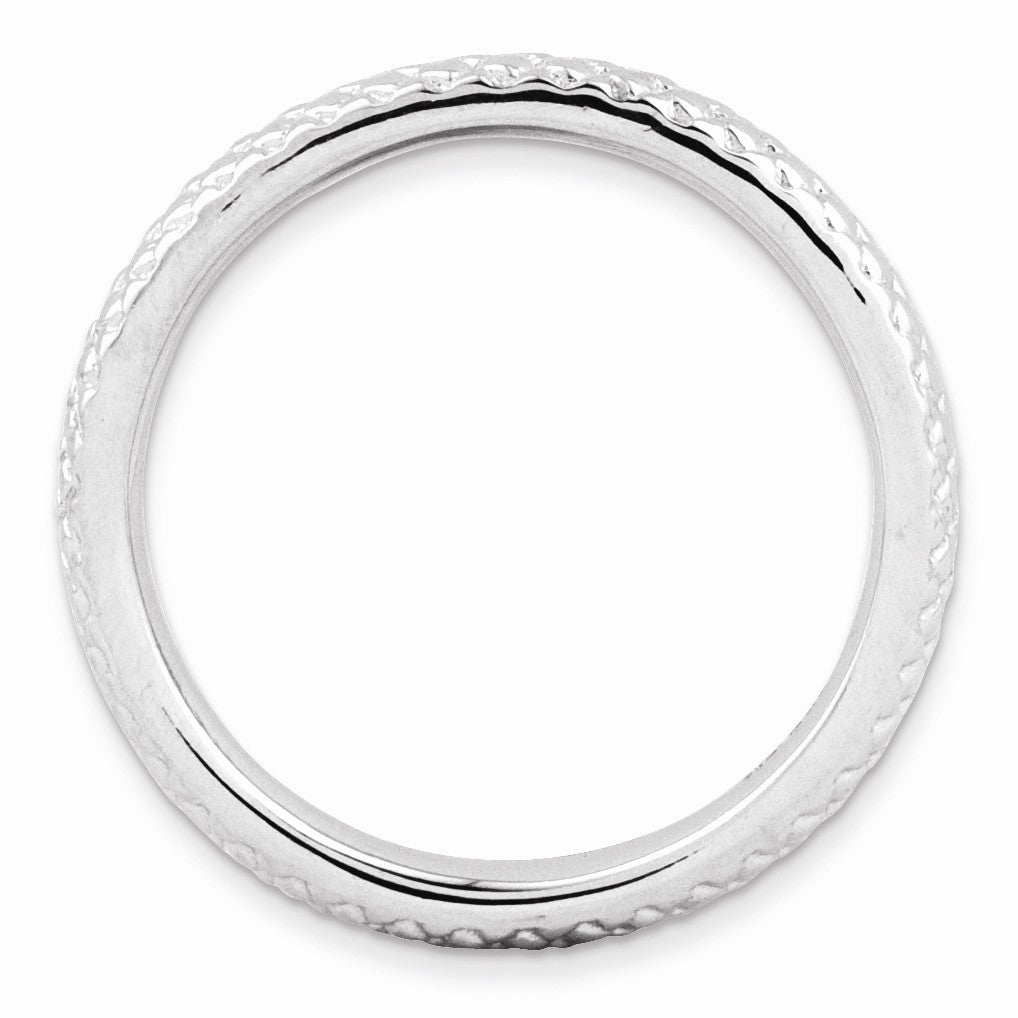 Alternate view of the 2.25mm Stackable Sterling Silver Cable Band by The Black Bow Jewelry Co.