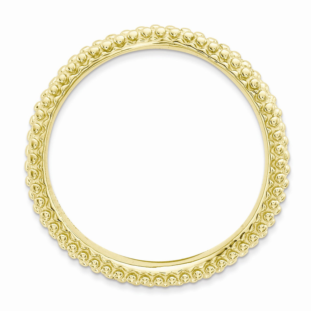 Alternate view of the 2.25mm Stackable 14K Yellow Gold Plated Silver Curved Band by The Black Bow Jewelry Co.