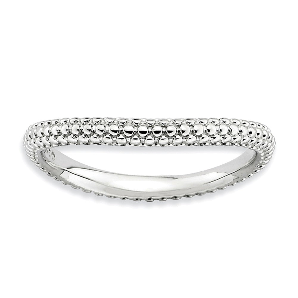 2.25mm Stackable Sterling Silver Curved Band, Item R9614 by The Black Bow Jewelry Co.