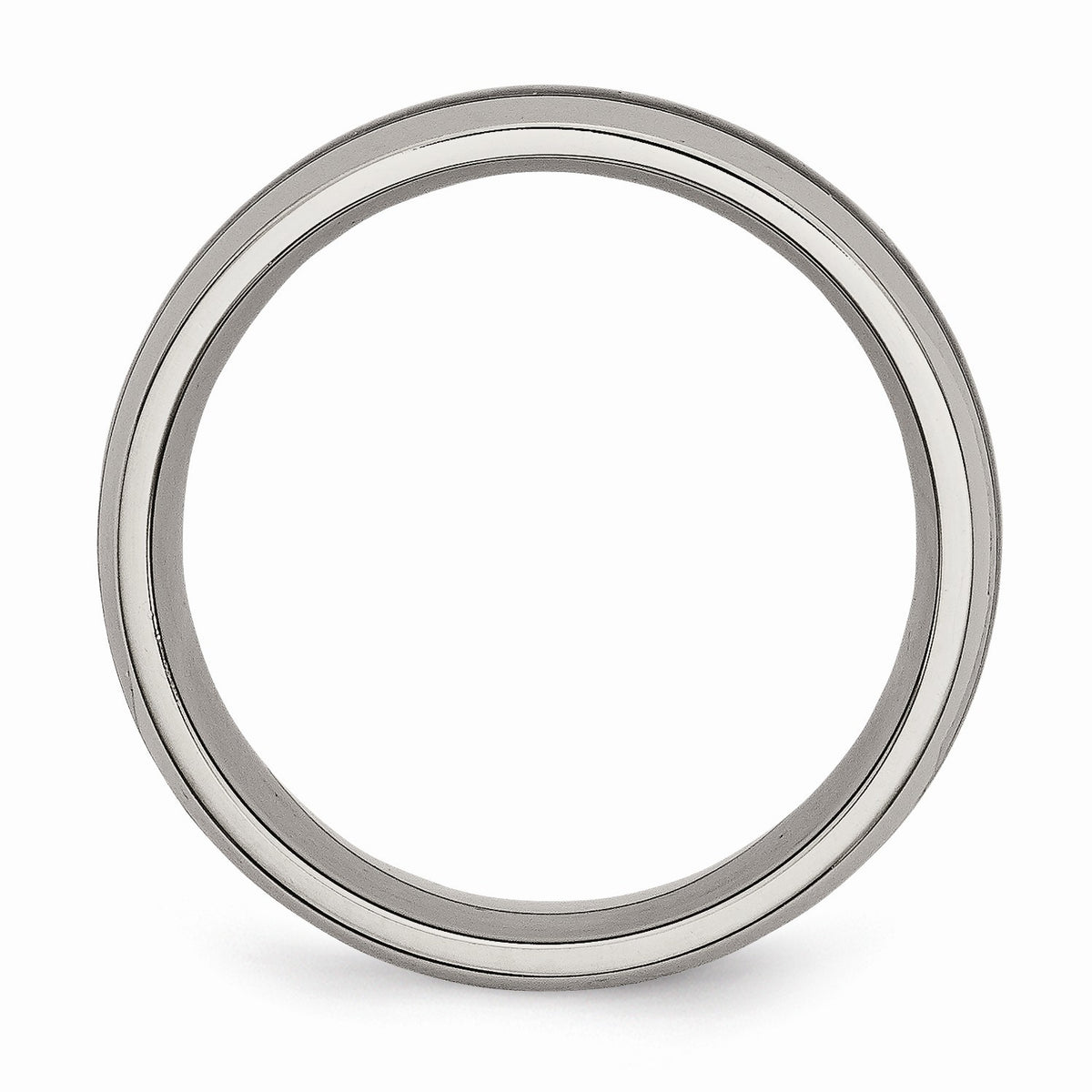 Alternate view of the Titanium Black Carbon Fiber 8mm Polished Comfort Fit Band by The Black Bow Jewelry Co.