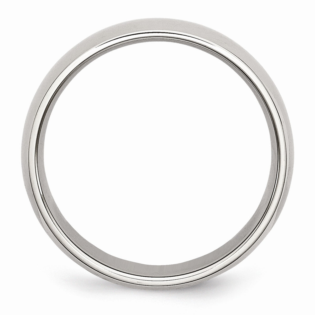 Alternate view of the Stainless Steel Domed 6mm Polished Comfort Fit Band by The Black Bow Jewelry Co.