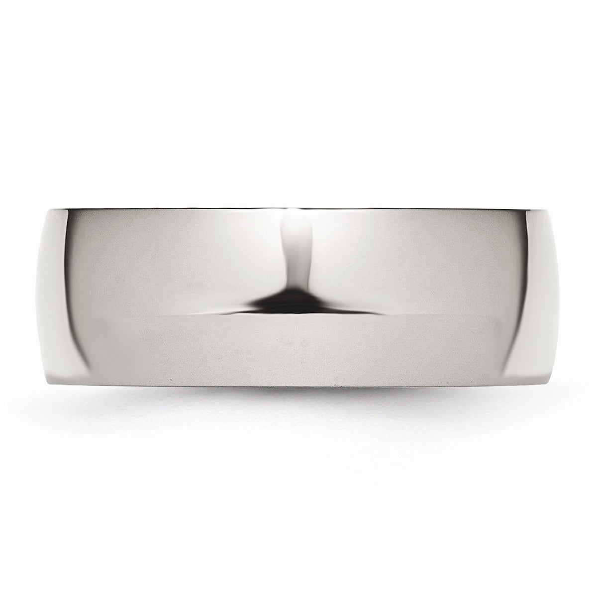 Alternate view of the Stainless Steel Domed 8mm Polished Comfort Fit Band Size 6 by The Black Bow Jewelry Co.