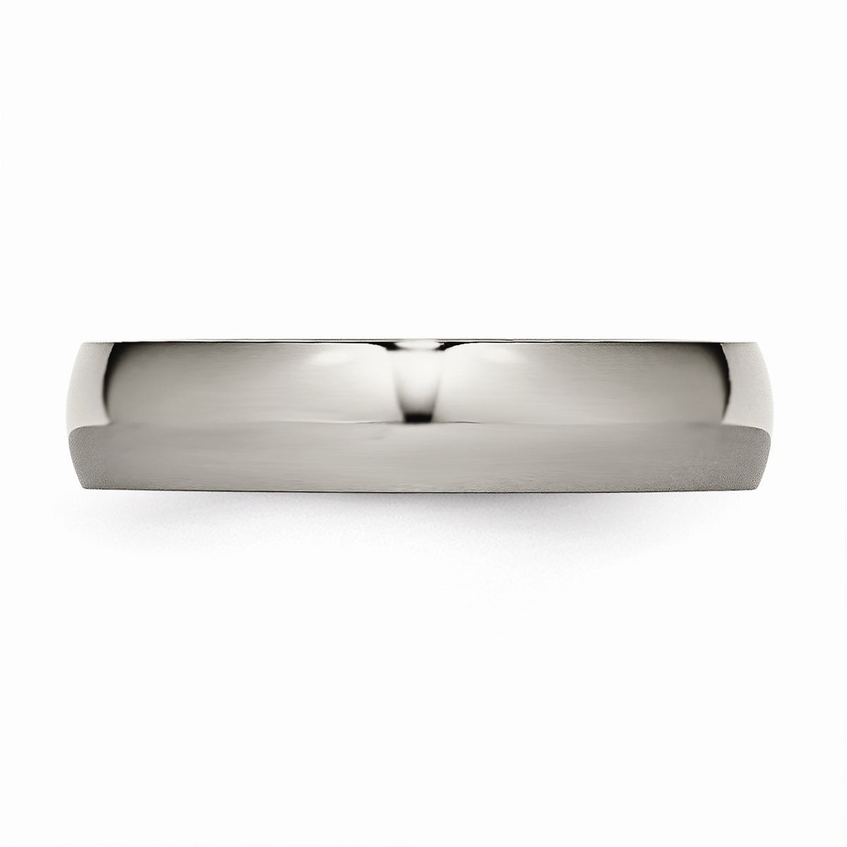 Alternate view of the Titanium 5mm Polished Domed Comfort Fit Band Size 5 by The Black Bow Jewelry Co.