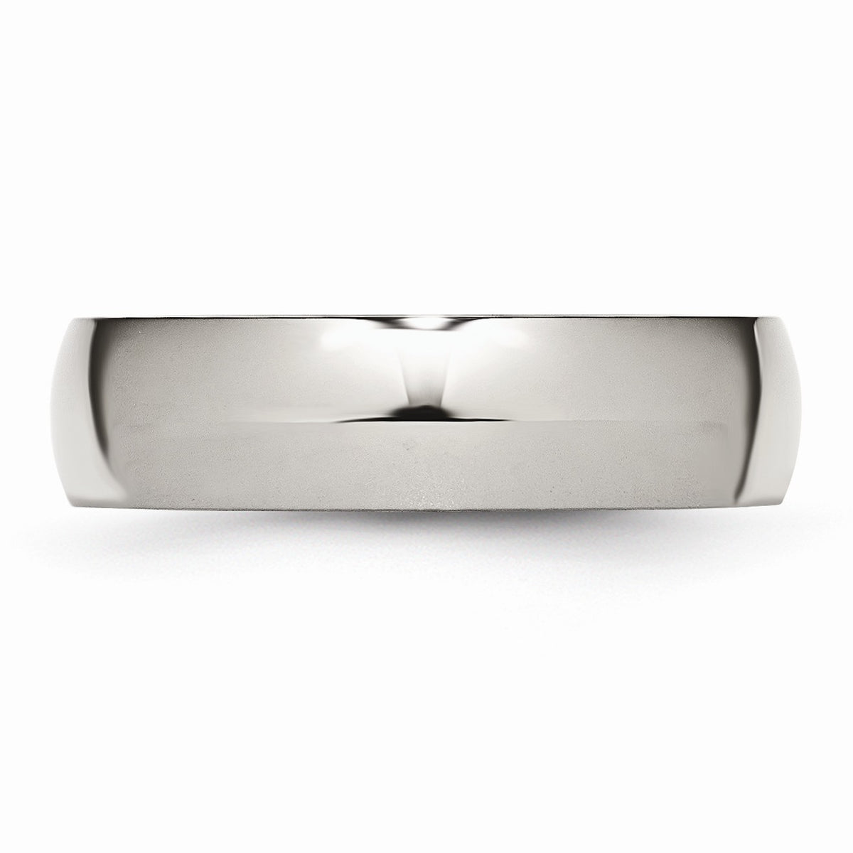 Alternate view of the Titanium 6mm Polished Domed Comfort Fit Band Size 5 by The Black Bow Jewelry Co.
