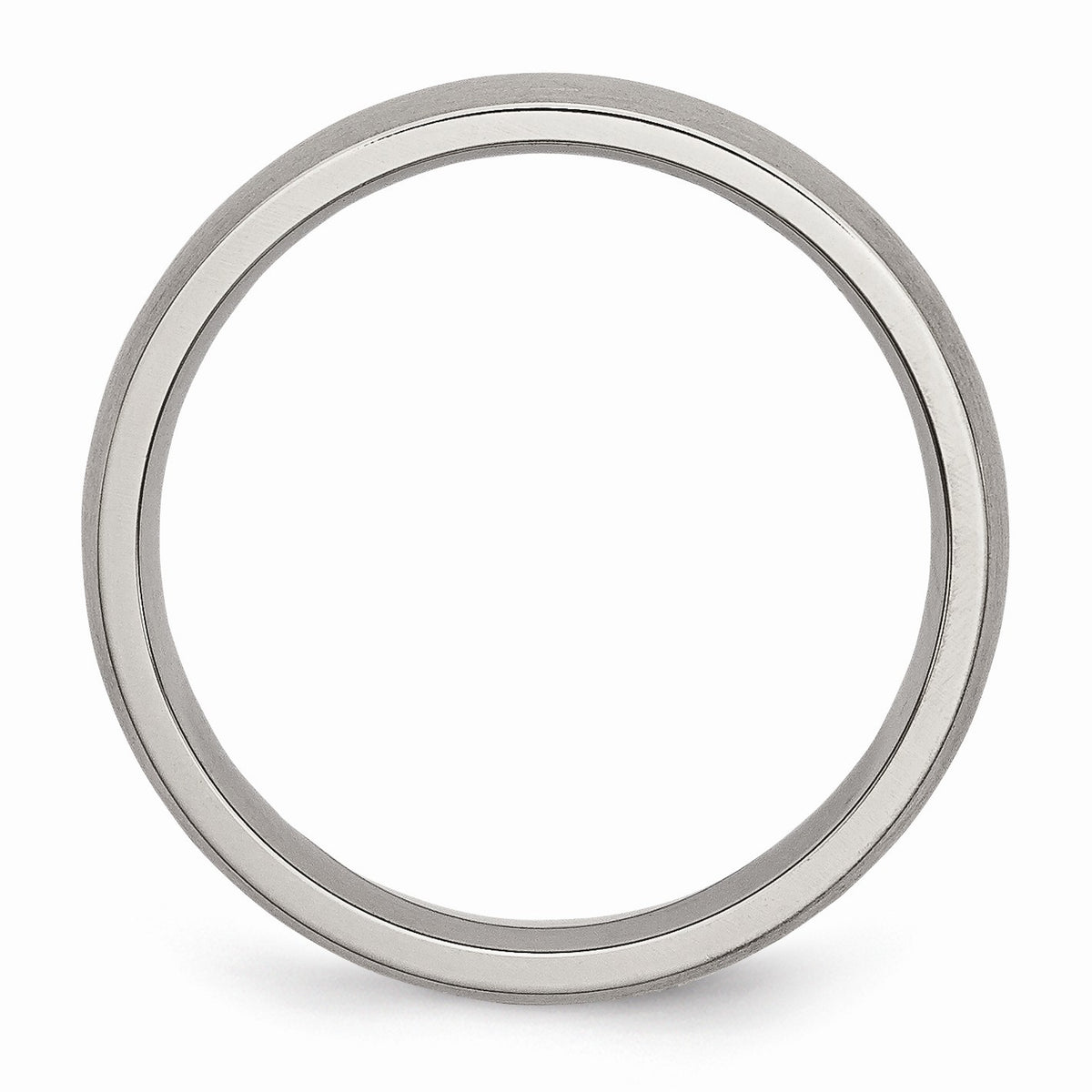 Alternate view of the Titanium 5mm Brushed Domed Comfort Fit Band by The Black Bow Jewelry Co.