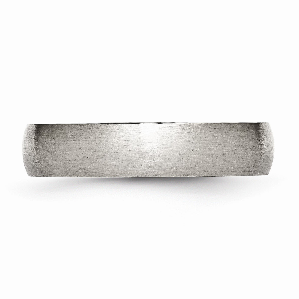 Alternate view of the Titanium 5mm Brushed Domed Comfort Fit Band Size 5 by The Black Bow Jewelry Co.