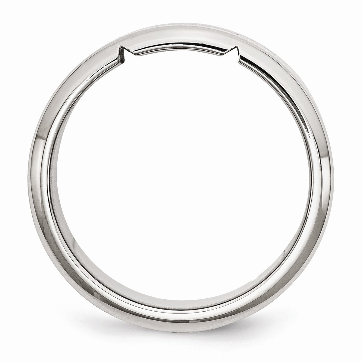 Alternate view of the 8mm Stainless Steel Textured Comfort Fit Band by The Black Bow Jewelry Co.