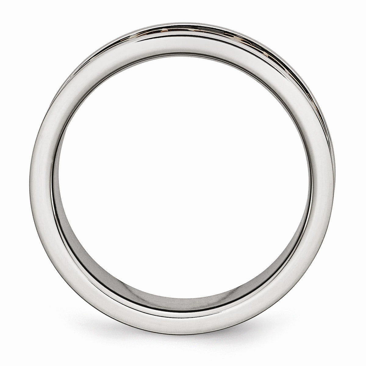 Alternate view of the 8mm Stainless Steel Cognac Plated Cross Band by The Black Bow Jewelry Co.