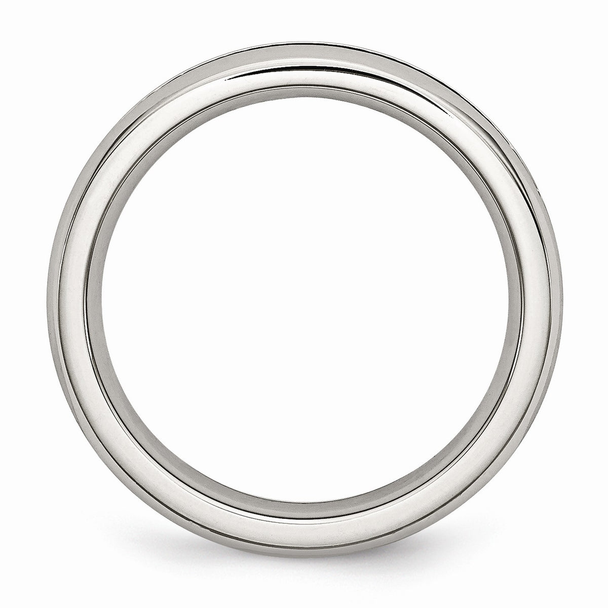 Alternate view of the 4mm Stainless Steel And Green Cubic Zirconia Stackable Band by The Black Bow Jewelry Co.