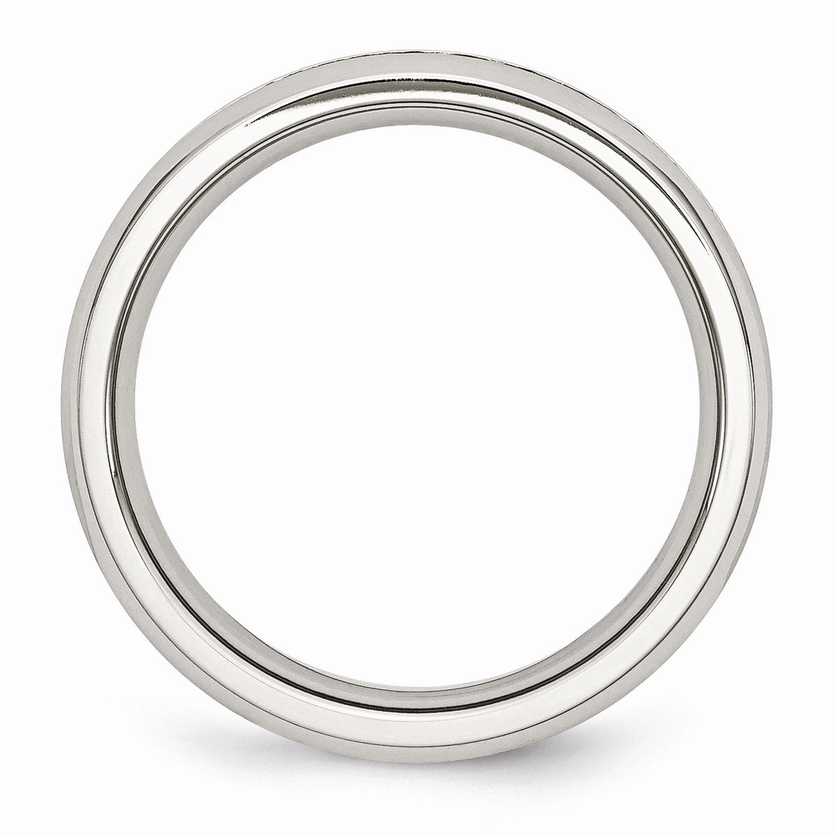 Alternate view of the 4mm Stainless Steel And Yellow Cubic Zirconia Stackable Band by The Black Bow Jewelry Co.