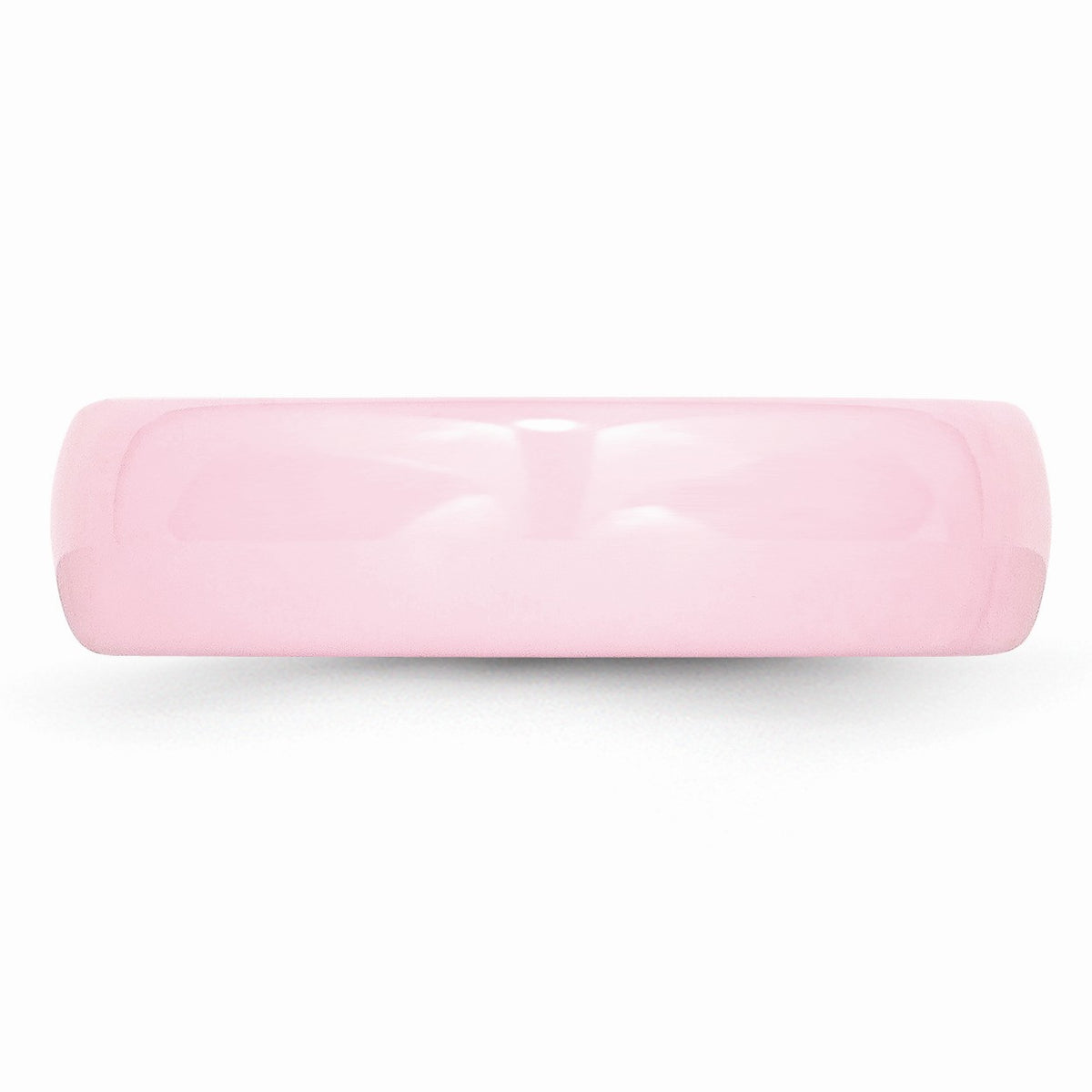 Alternate view of the Pink Ceramic, 6mm Polished Domed Comfort Fit Band Size 5 by The Black Bow Jewelry Co.