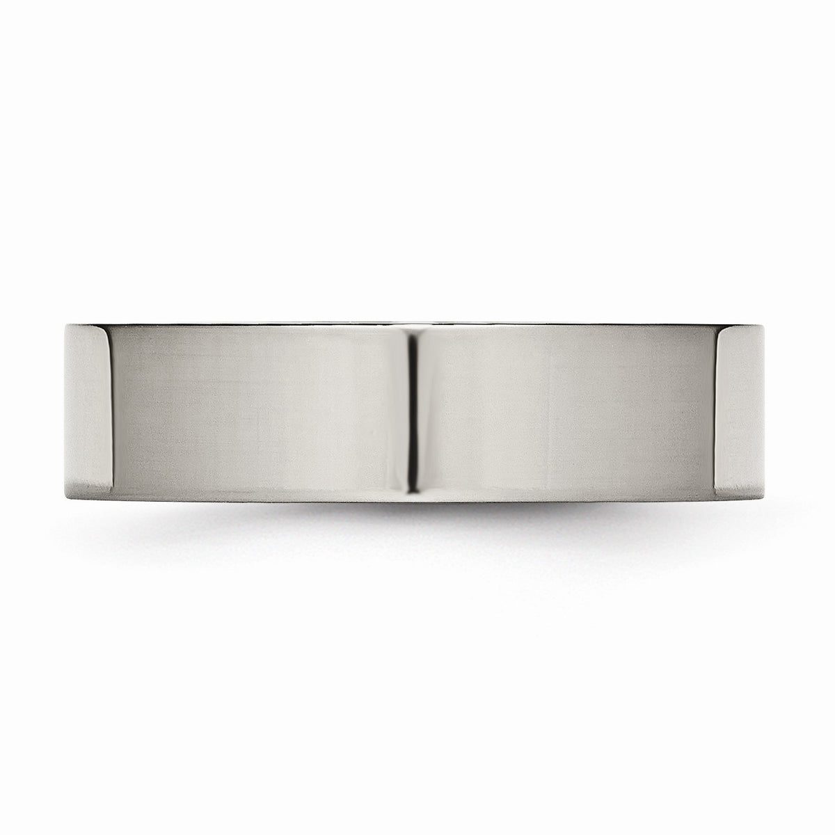 Alternate view of the Titanium 6mm Polished Flat Standard Fit Band by The Black Bow Jewelry Co.