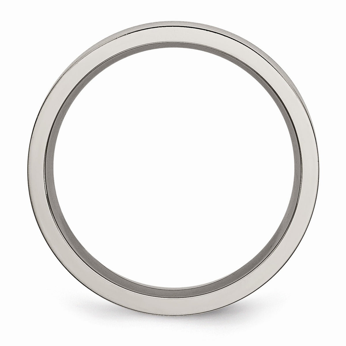 Alternate view of the Titanium 6mm Grooved Multi Finished Comfort Fit Band by The Black Bow Jewelry Co.