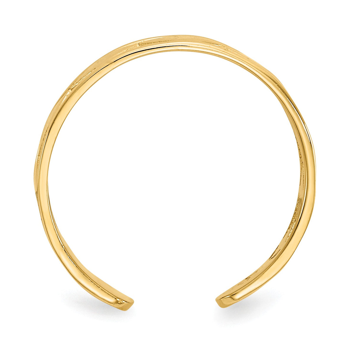 Alternate view of the Diamond Shaped and Polished Toe Ring in 14K Yellow Gold by The Black Bow Jewelry Co.