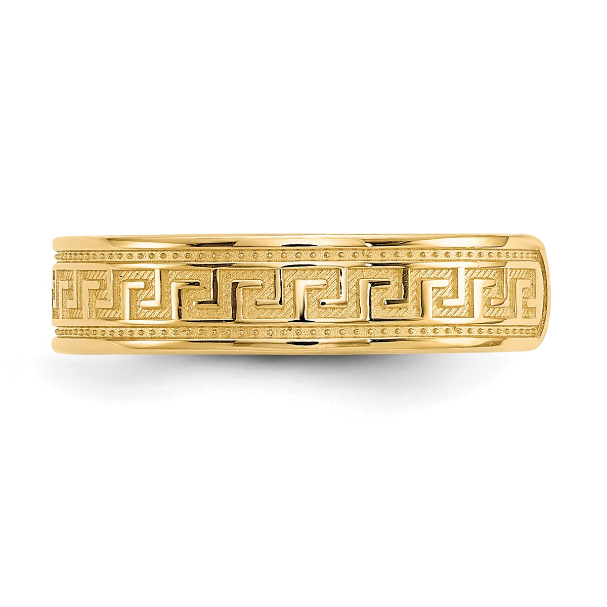 Alternate view of the Greek Key Toe Ring in 14K Yellow Gold by The Black Bow Jewelry Co.