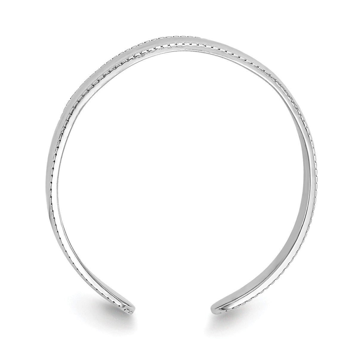 Alternate view of the 3mm Polished Toe Ring in 14 Karat White Gold by The Black Bow Jewelry Co.