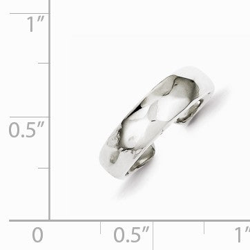 Alternate view of the Polished Domed Sterling Silver Toe Ring by The Black Bow Jewelry Co.