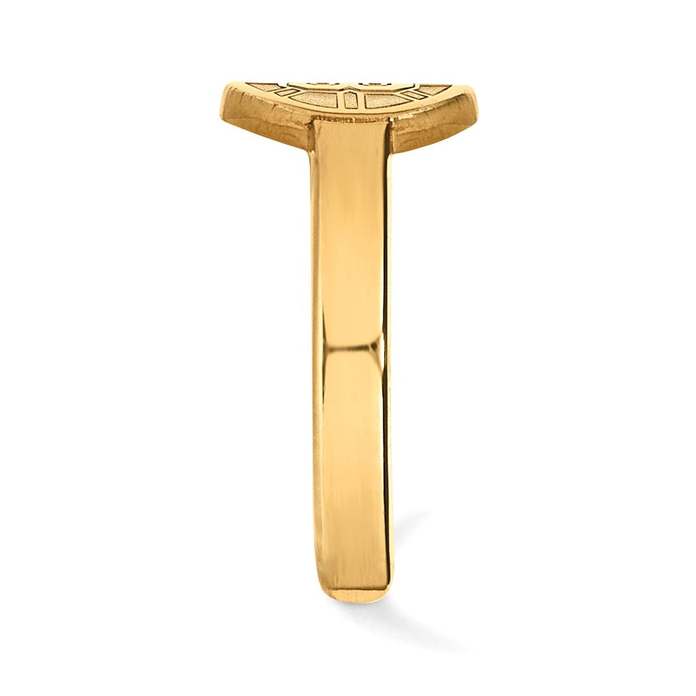 Alternate view of the Sterling Silver 14k Yellow Gold Plated NHL Boston Bruins Toe Ring by The Black Bow Jewelry Co.