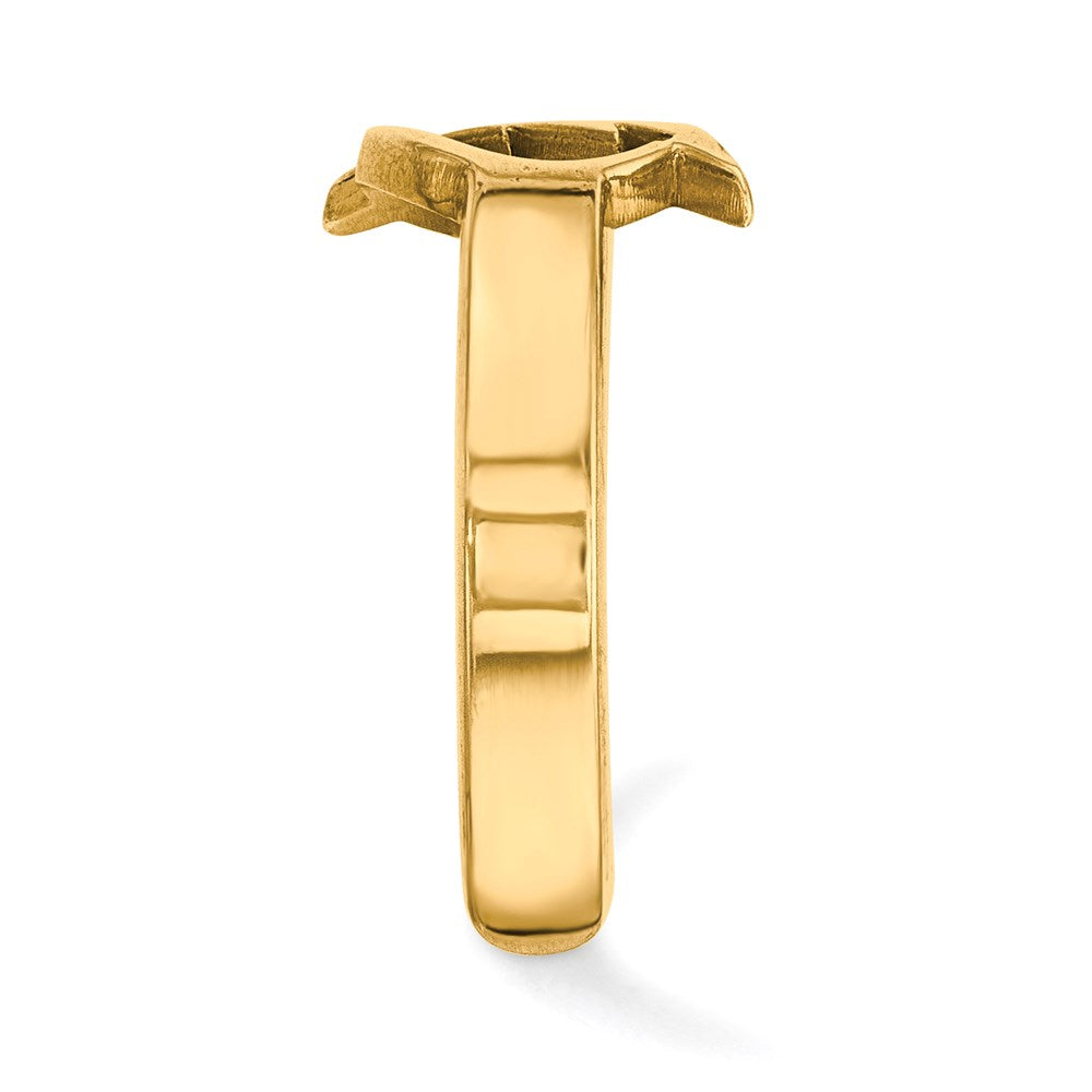 Alternate view of the Sterling S. 14k Yellow Gold Plated NHL Tampa Bay Lightning Toe Ring by The Black Bow Jewelry Co.