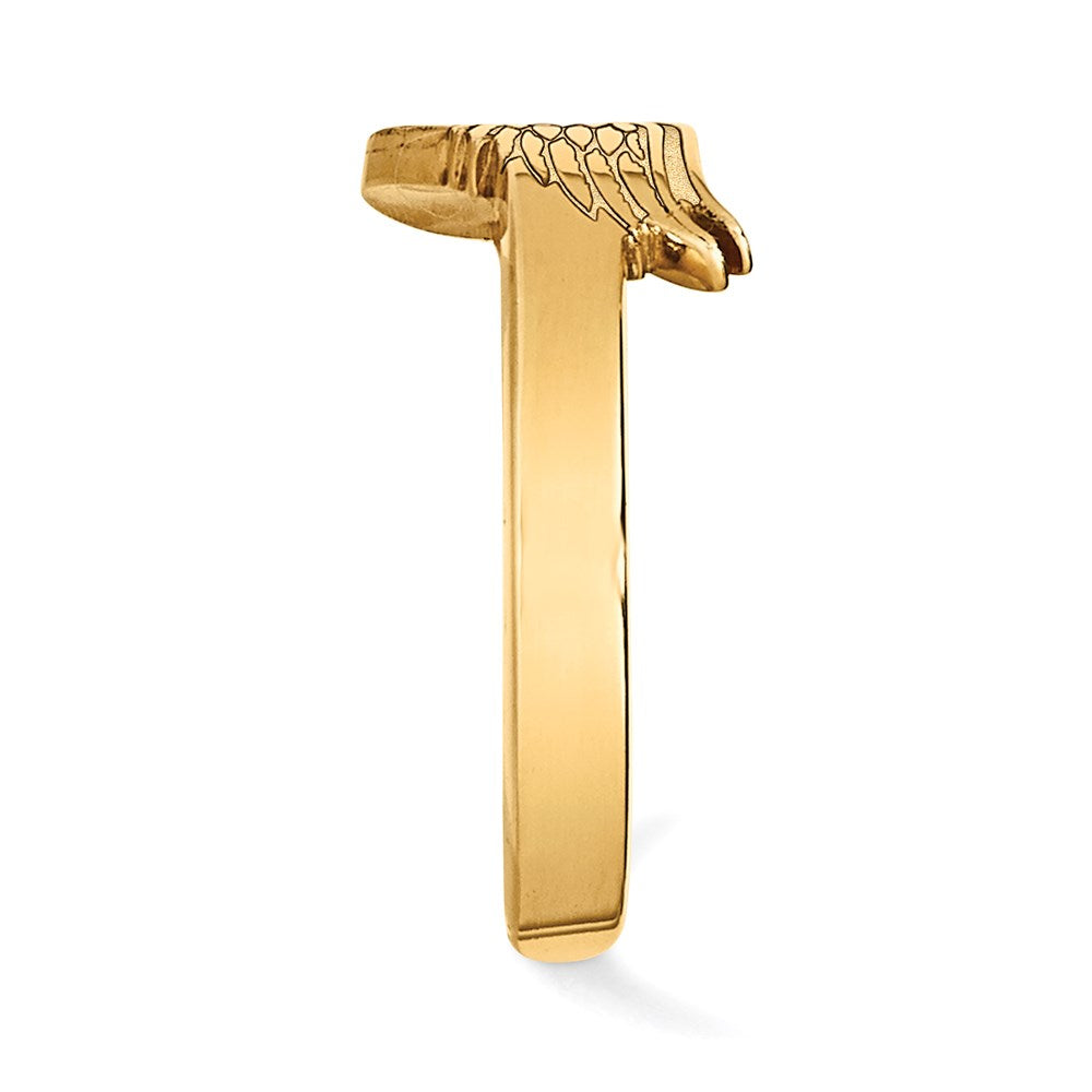 Alternate view of the Sterling Silver 14k Yellow Gold Plated NHL Detroit Red Wings Toe Ring by The Black Bow Jewelry Co.