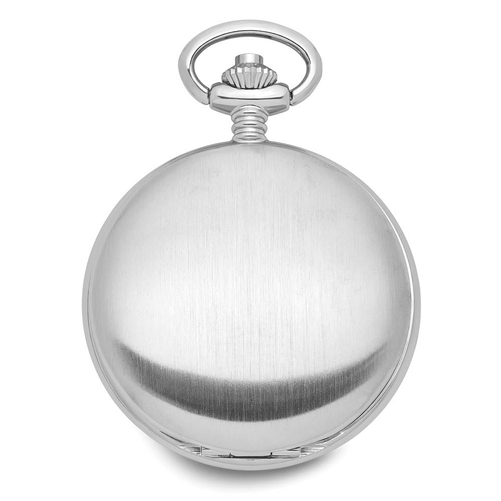 Alternate view of the Swingtime Chrome-finish, Brass Quartz Pocket Watch by The Black Bow Jewelry Co.