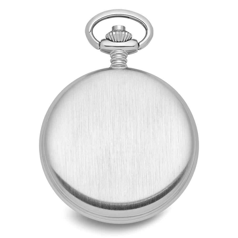 Alternate view of the Swingtime Chrome-finish, Brass Quartz Pocket Watch by The Black Bow Jewelry Co.