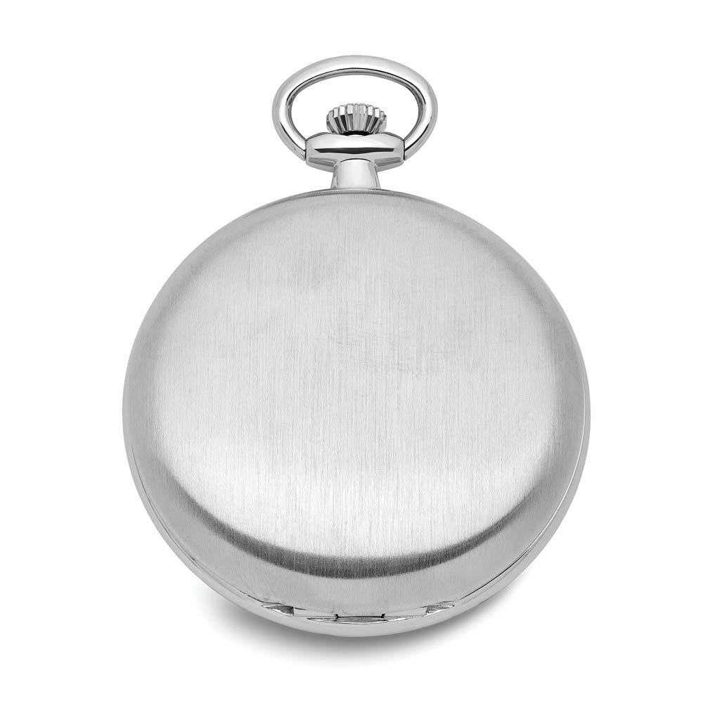 Alternate view of the Swingtime Chrome-finish, Brass Mechanical Pocket Watch by The Black Bow Jewelry Co.