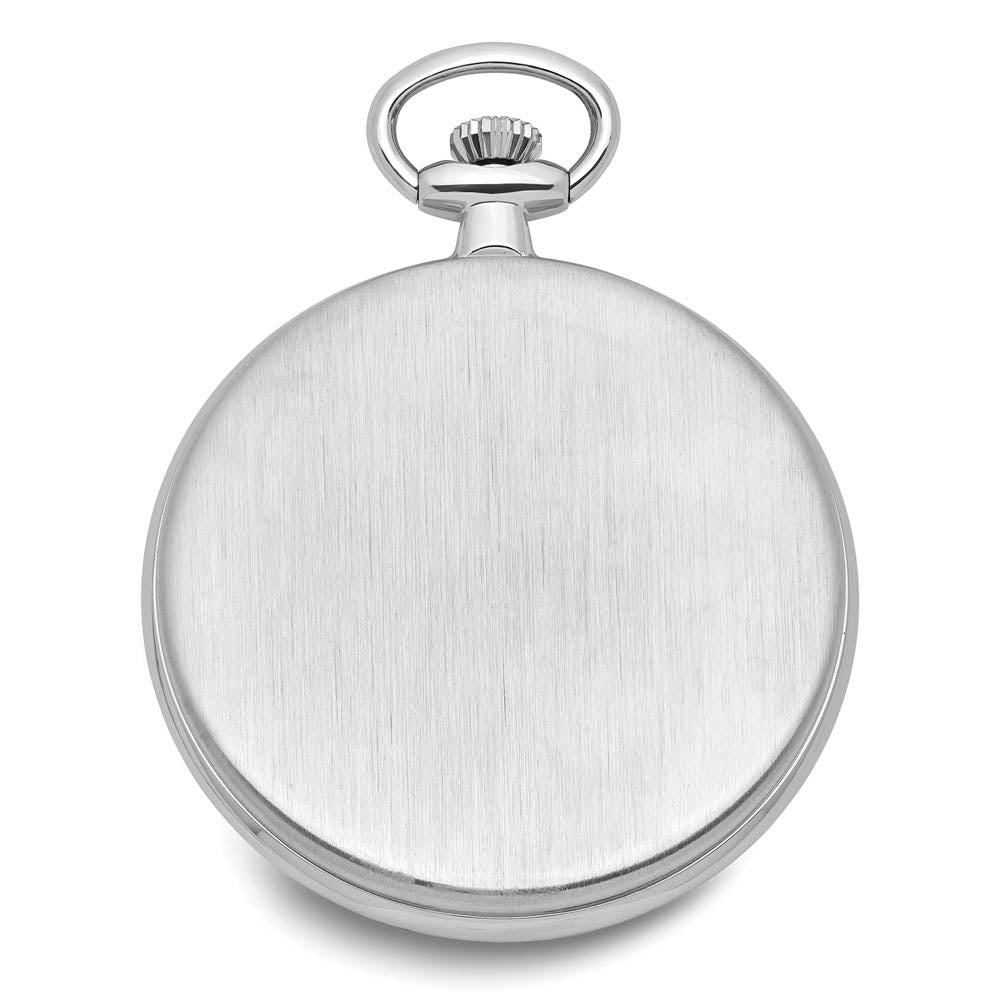 Alternate view of the Swingtime Chrome-finish, Brass Mechanical Pocket Watch by The Black Bow Jewelry Co.