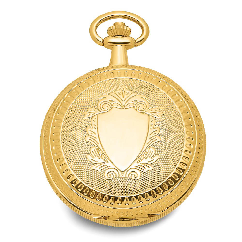 Alternate view of the Swingtime Gold-finish Mechanical Double Cover Pocket Watch by The Black Bow Jewelry Co.