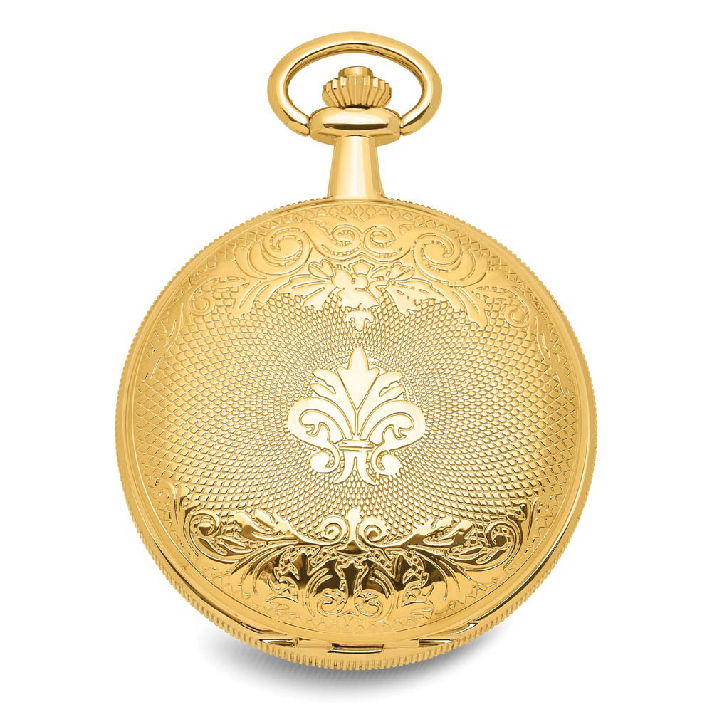 Alternate view of the Swingtime Gold-finish Mechanical Double Cover Pocket Watch by The Black Bow Jewelry Co.