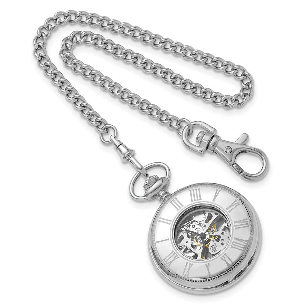 Alternate view of the Swingtime, Stainless Steel Mechanical Pocket Watch by The Black Bow Jewelry Co.