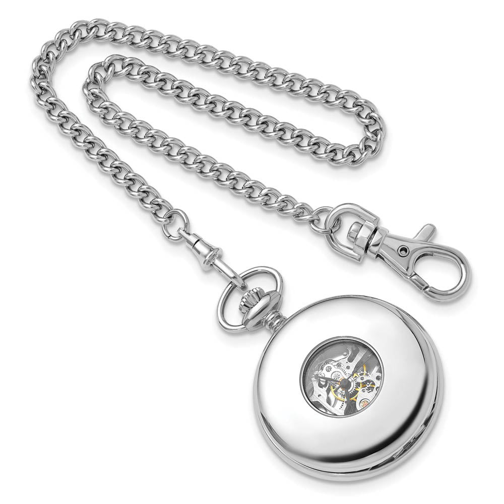 Alternate view of the Swingtime Stainless Steel Mechanical Pocket Watch by The Black Bow Jewelry Co.