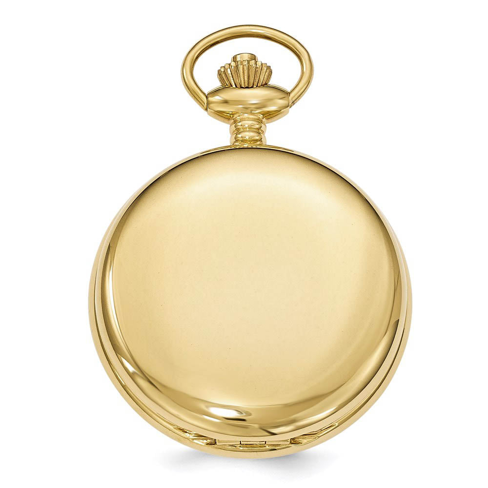 Alternate view of the Swingtime IP-plated Stainless Steel Quartz 48mm Pocket Watch by The Black Bow Jewelry Co.