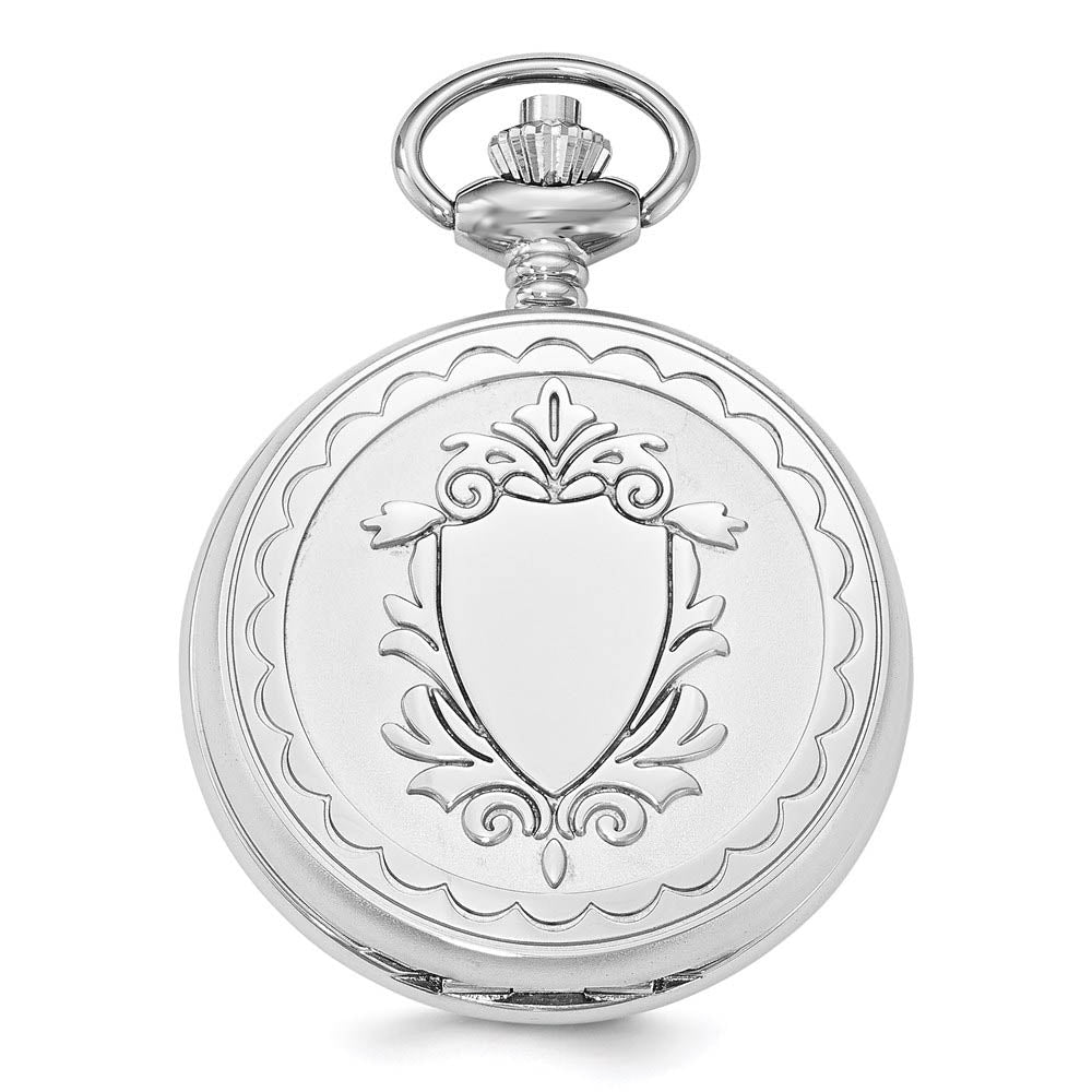 Alternate view of the Swingtime Chrome-finish Brass Dial w/Date 48mm Pocket Watch by The Black Bow Jewelry Co.