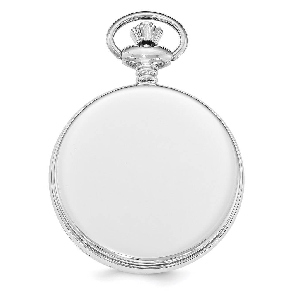 Alternate view of the Swingtime Chrome-finish Brass Dial w/Date 48mm Pocket Watch by The Black Bow Jewelry Co.