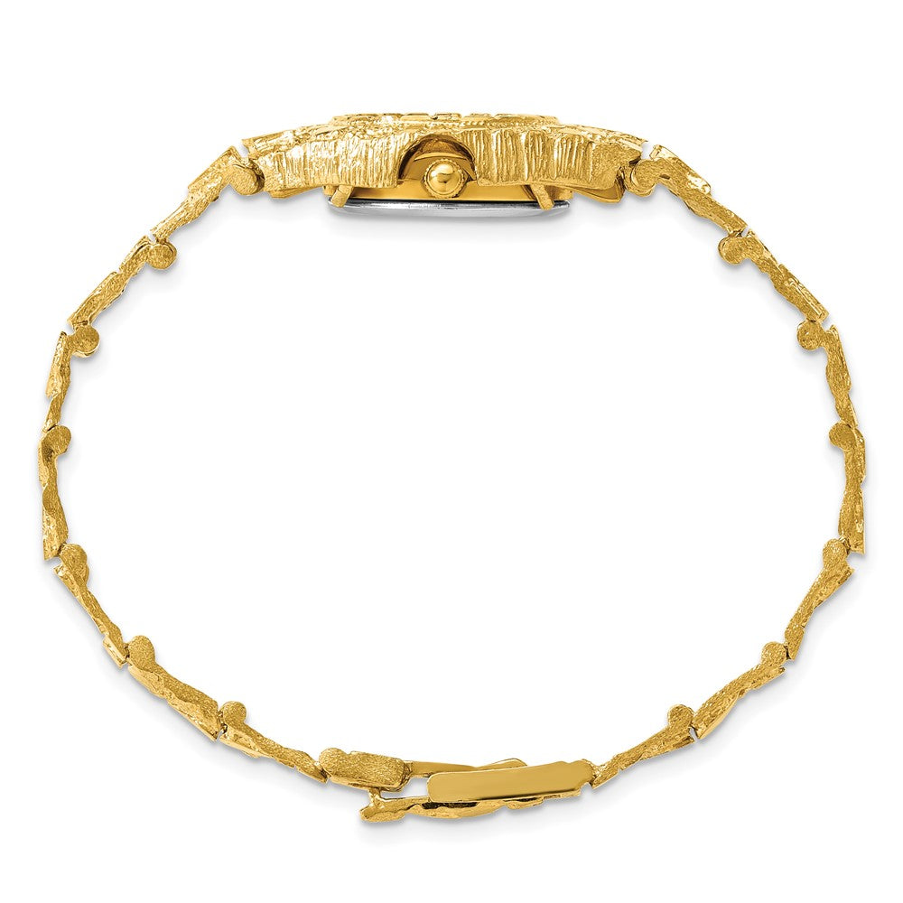 Alternate view of the 10k Yellow Gold Ladies Champagne 22mm Dial Nugget Watch by The Black Bow Jewelry Co.