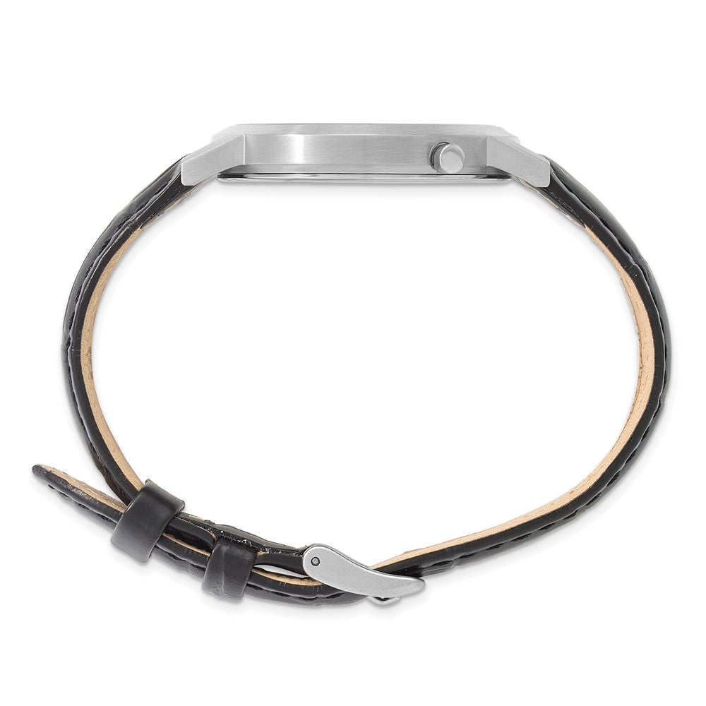 Alternate view of the Charles Hubert Mens Dual Time Leather Watch by The Black Bow Jewelry Co.