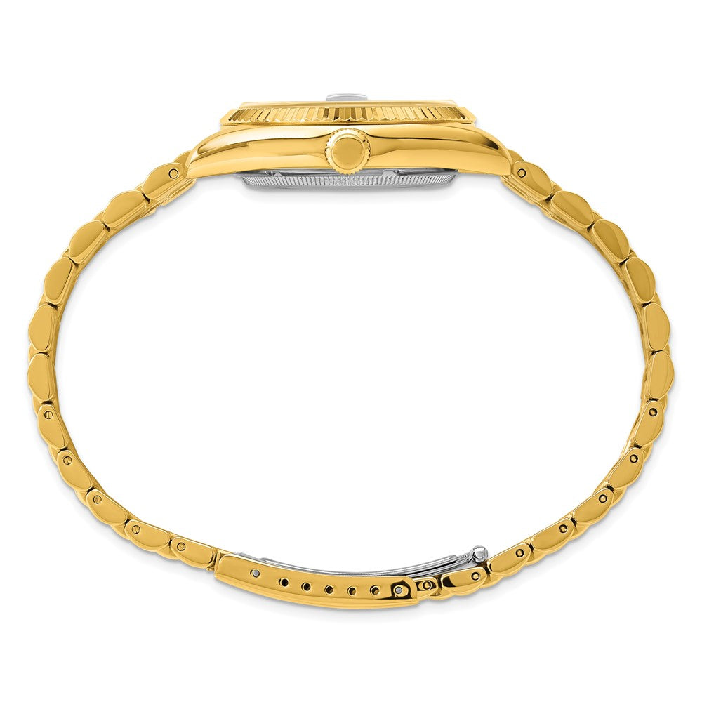 Alternate view of the Charles Hubert Mens Gold-plated Black Dial Round Analog Watch by The Black Bow Jewelry Co.